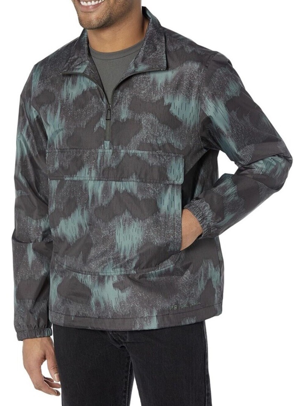 Paul Smith Men's Overhead Pullover Jacket Size XL Greyish Green Retail $230